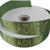 Promotional 1 1/2 Badge Satin Ribbon - 25yd Roll - Sparkle Hunter Green SP50BAR1525