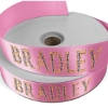 Promotional 1 1/2 Badge Satin Ribbon - 50yd Roll - Sparkle Brite Pink SP50BAR1550