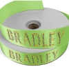 Promotional 1 1/2 Badge Satin Ribbon - 50yd Roll - Sparkle Lime Green SP50BAR1550