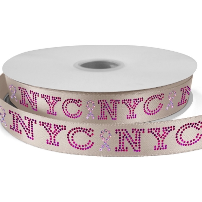 Custom 7/8 Bridal Satin Ribbon - 50yd Roll - Sparkle with Logo SP50BRR7850