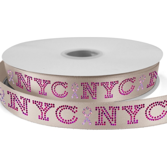 Custom 7/8 Bridal Satin Ribbon - 50yd Roll - Sparkle with Logo SP50BRR7850