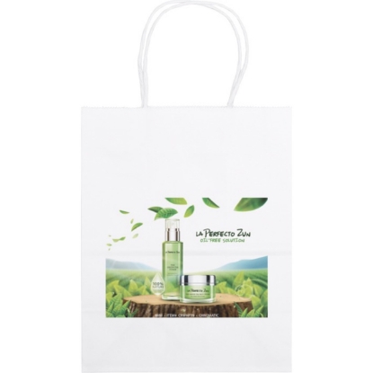 Promotional Mini - White Shopper - Chromatic with Logo CR10WHS0810