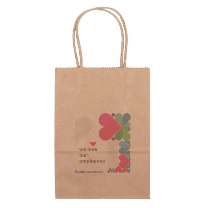 Promotional Eco Pup -Kraft-Brown Shopper - Chromatic with Logo CR11ECS0508