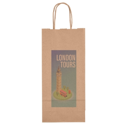 Promotional Eco Vino - Kraft-Brown Shopper - Chromatic with Logo CR11ECS0513