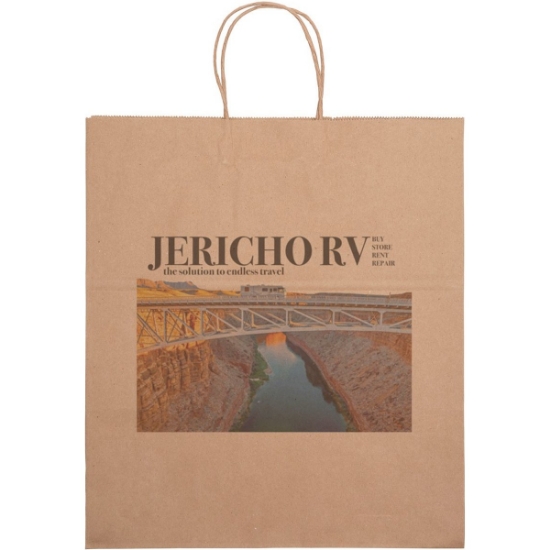 Promotional Eco Brute - Kraft-Brown Shopper - Chromatic with Logo CR11ECS1415
