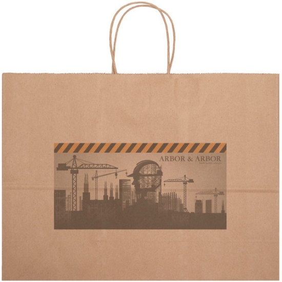 Promotional Eco Vogue - Kraft-Brown Shopper - Chromatic with Logo CR11ECS1612