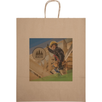 Promotional Eco Stephanie - Kraft-Brown Shopper - Chromatic with Logo CR11ECS1619
