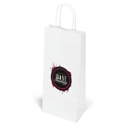 Promotional Vino - White Shopper - ColorVista with Logo CV10WHS0513