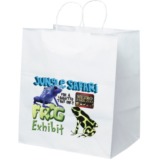 Promotional Brute - White Shopper - ColorVista with Logo CV10WHS1415