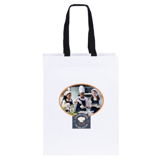 Promotional Cedar - Woven Handle White Eurototes - ColorVista with Logo CV10WOH1013