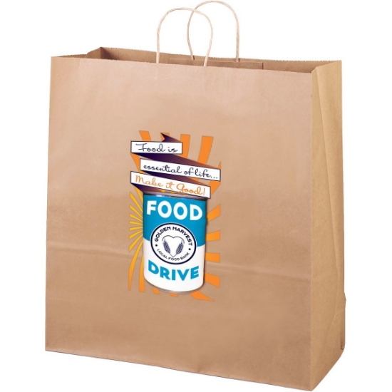 Promotional Eco Duke - Kraft-Brown Shopper - ColorVista with Logo CV11ECS1818