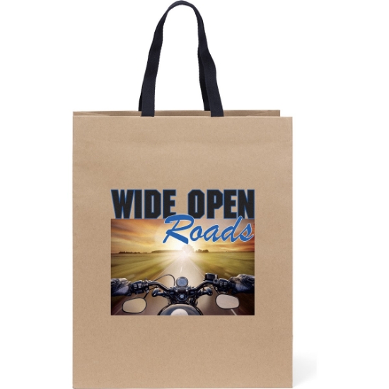 Promotional Eco Teak - Woven Handle Eurototes - ColorVista with Logo CV11WOH1316