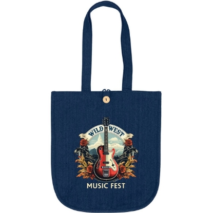 Custom Dan™- Denim Tote - ColorVista with Logo CV83DET1517