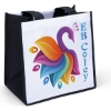 Promotional Carol™- Heavy-Duty Polyester Tote - Sublimation 2 Sides White Black DS40HEP1212-2