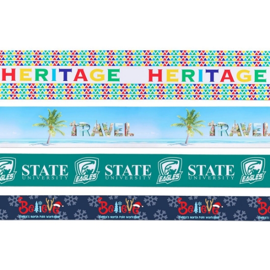 Custom 2½ Badge Satin Ribbon - 25yd Roll - Sublimation with Logo DS50BAR2525