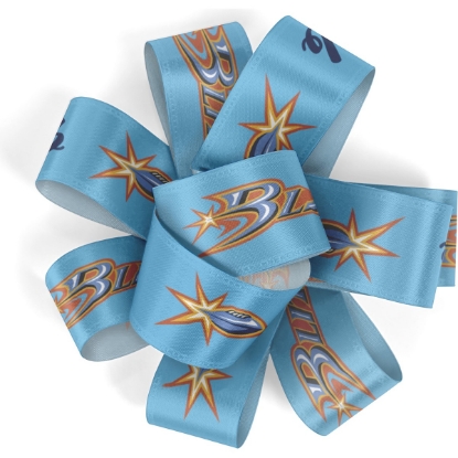 Custom 1 Badge Satin Bow - Sublimation with Logo DS50BOW0104