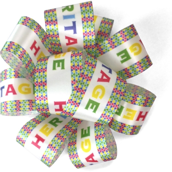 Custom 1½ Badge Satin Bow - Sublimation with Logo DS50BOW1506