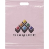 Promotional Die Cut Handle Bag - 15W x 19H x 3 - Dynamic Color Pink DY20DIC1519