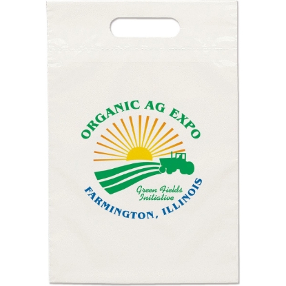 Promotional Eco Die Cut Handle Bag - 9 1/2W x 14H - Dynamic Color with Logo DY23ECD0914