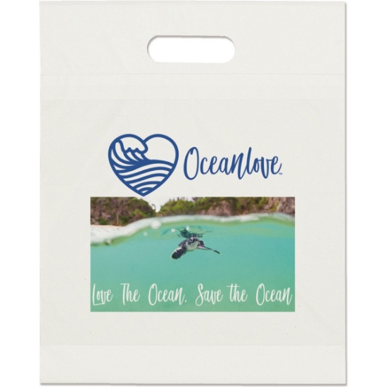 Promotional Eco Die Cut Handle Bag - 12W x 15H x 3 - Dynamic Color with Logo DY23ECD1215