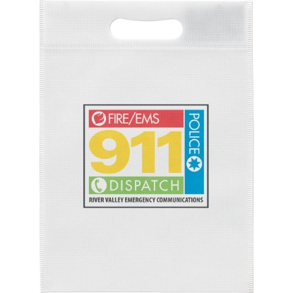 Promotional 10W x 14H - Non-Woven Die Cut Bag - Dynamic Color with Logo DY30NOD1014