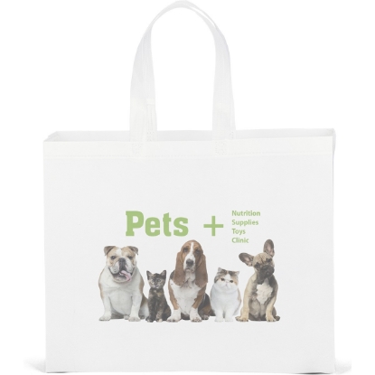 Custom Ava - Laminated Non-Woven Totes - Dynamic Color with Logo DY32LAN1915