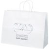 Promotional Vogue - White Shoppers - Foil Print with Logo FP10WHS1612