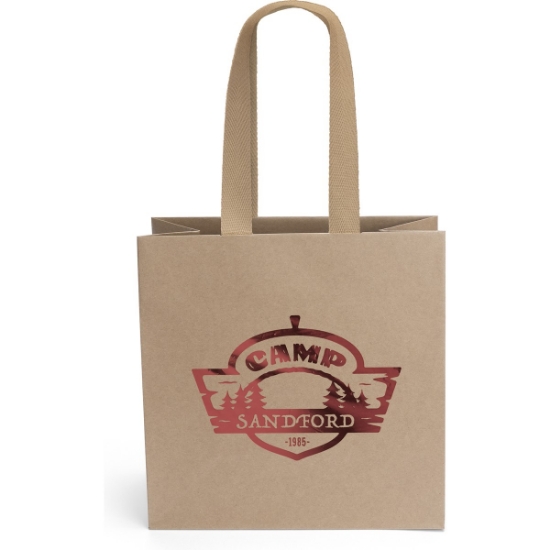 Promotional Villa™- Eco Kraft-Brown Laminated Eurotote - Foil Print with Logo FP11ECM1010