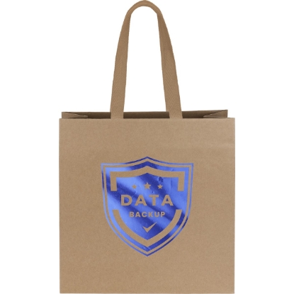 Promotional Tuscan™- Eco Kraft-Brown Laminated Eurotote - Foil Print with Logo FP11ECM1414