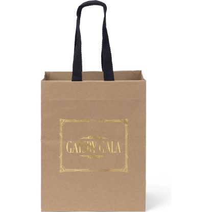 Promotional Eco Ash - Woven Handle Eurototes - Foil Print with Logo FP11WOH0709