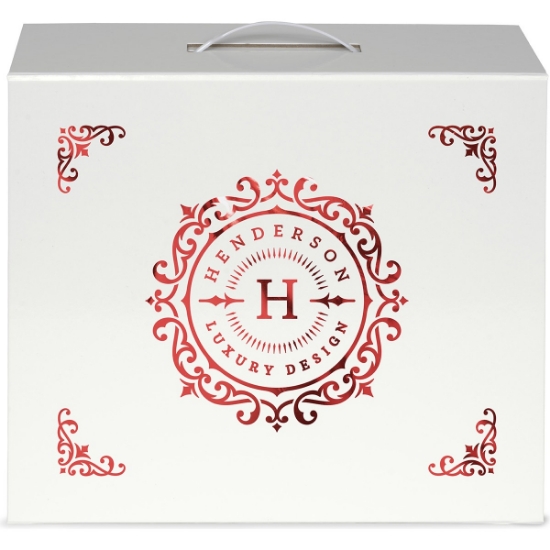 Custom Shelly - Magnetic Gift Box with Handle - Foil Print with Logo FP13MAG1210