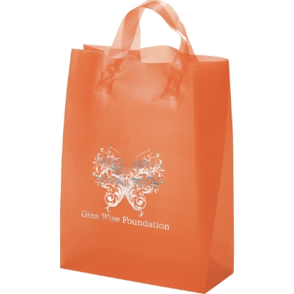 Promotional Zeus - Frosted Brite Shopper - Foil Print with Logo FP21FRB1013