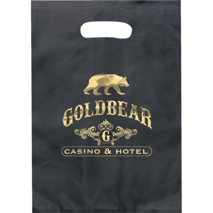 Promotional Aster™- Frosted Brite Die Cut Handle - Foil Print with Logo FP21FRD0914