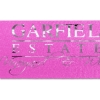 Promotional 2 Badge Satin Ribbon - 50yd Roll - Foil Print Brite Pink FP50BAR0250