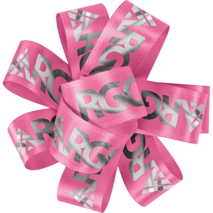 Custom 1 Badge Satin Bow - Foil Print with Logo FP50BOW0104