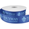 Promotional 1½ Bridal Satin Ribbon - 25yd Roll - Foil Print Royal Blue FP50BRR1525