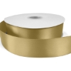 Promotional 1½ Bridal Satin Ribbon - 25yd Roll - Foil Print Gold FP50BRR1525