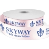 Promotional 1½ Bridal Satin Ribbon - 50yd Roll - Foil Print Pink FP50BRR1550