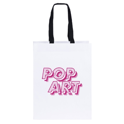 Promotional Cedar - Woven Handle White Eurotote - Flexo Ink Print with Logo FX10WOH1013