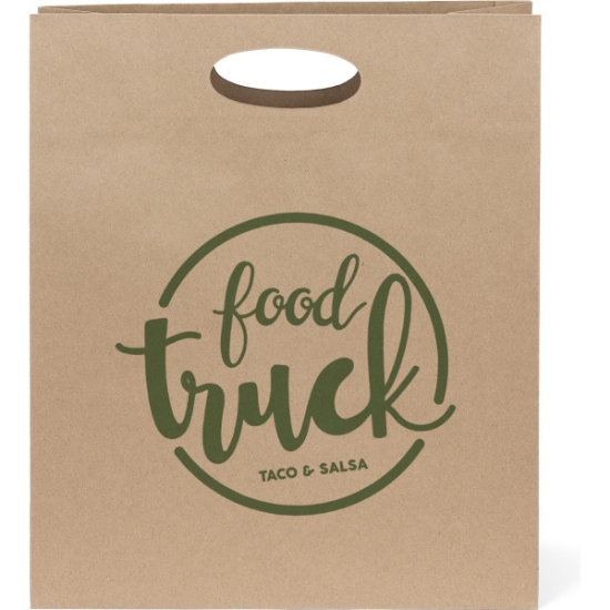 Promotional Karen - Eco Die Cut Shoppers - Flexo Ink Print with Logo FX11ECD1214