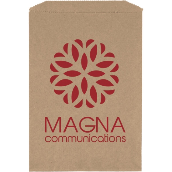 Promotional 7 1/2W x 10 1/2H Merchandise Bag - Flexo Ink Print with Logo FX11MEB0710