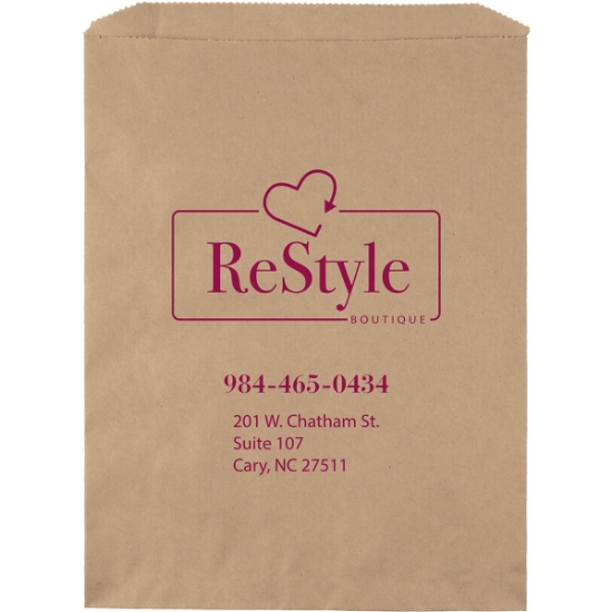 Promotional 10W x 13H Merchandise Bag - Flexo Ink Print with Logo FX11MEB1013