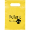 Promotional Die Cut Handle Bag - 7W x 10 1/2H - Flexo Ink Print Yellow FX20DIC0710