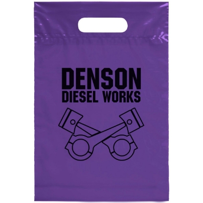 Promotional Die Cut Handle Bag - 9 1/2W x 14H - Flexo Ink Print with Logo FX20DIC0914