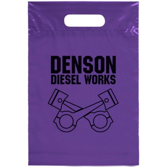 Promotional Die Cut Handle Bag - 9 1/2W x 14H - Flexo Ink Print with Logo FX20DIC0914