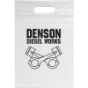Promotional Die Cut Handle Bag - 9 1/2W x 14H - Flexo Ink Print Clear FX20DIC0914