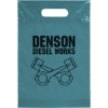 Promotional Die Cut Handle Bag - 9 1/2W x 14H - Flexo Ink Print Teal Blue FX20DIC0914