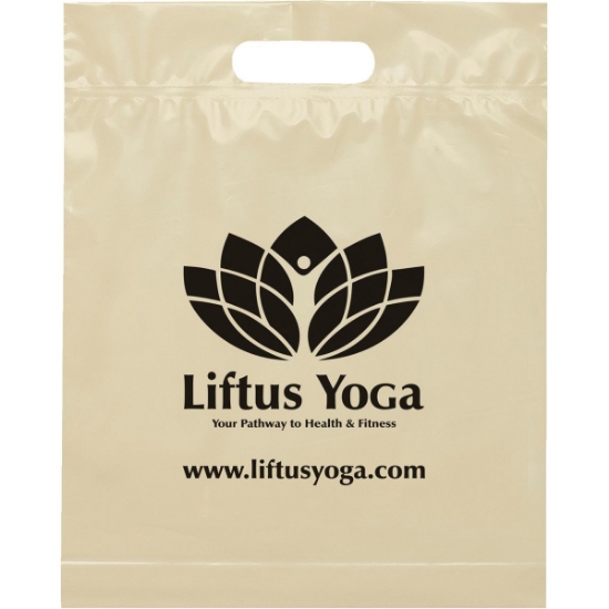 Promotional Die Cut Handle Bag - 12W x 15H x 3 - Flexo Ink Print with Logo FX20DIC1215