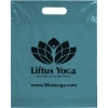 Promotional Die Cut Handle Bag - 12W x 15H x 3 - Flexo Ink Print Teal Blue FX20DIC1215