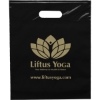 Promotional Die Cut Handle Bag - 12W x 15H x 3 - Flexo Ink Print Black FX20DIC1215